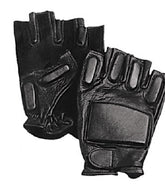 Escrima Kali Arnis Padded Stick Sparring Half Finger Leather Gloves